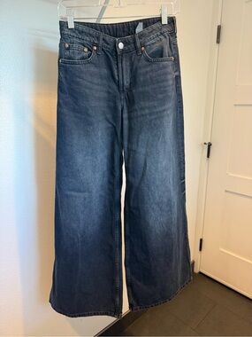 H&M Dark Blue Wide-Leg Women's Jeans